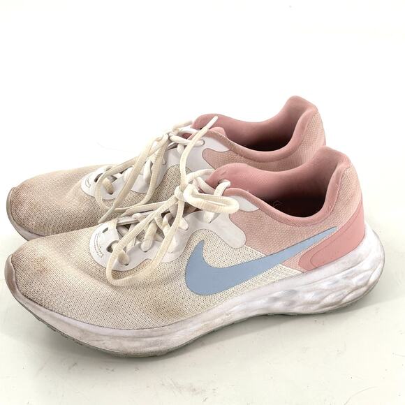 Nike Revolution 5 Sneakers 8.5 Womens White Pink Blue Running Shoes - Picture 2 of 5